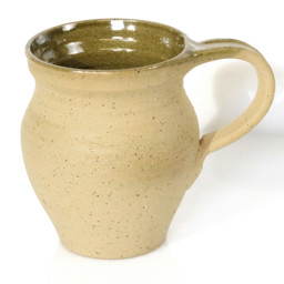 Zeige Details für Mittelalterlicher Henkelbecher glasiert Bild von Mittelalterlicher Henkelbecher glasiert