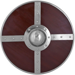 Zeige Details für Rundschild mit Metallbeschlägen Bild von Rundschild mit Metallbeschlägen