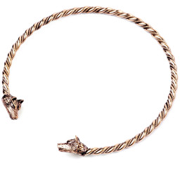Zeige Details für Torques Wölfe aus Bronze gekordelt Bild von Torques Wölfe aus Bronze gekordelt