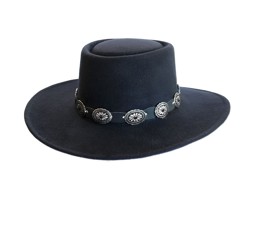 Zeige Details für Westernhut „Juan“ schwarz – Mexikanischer Westernstil mit Conchos von Stars & Stripes Bild von Westernhut „Juan“ schwarz – Mexikanischer Westernstil mit Conchos von Stars & Stripes