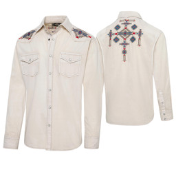 Zeige Details für Westernhemd Barney beige Bild von Westernhemd Barney beige