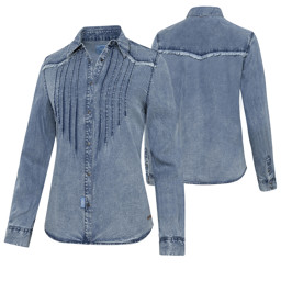 Zeige Details für Westernbluse Blue Bild von Westernbluse Blue