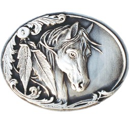 Zeige Details für Gürtelschnalle Indian Horse 2 Bild von Gürtelschnalle Indian Horse 2