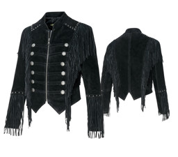 Zeige Details für Fransenjacke BRIANNA schwarz Bild von Fransenjacke BRIANNA schwarz