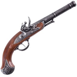 Zeige Details für Englische Lucknow-Pistole 18.Jhdt. altgrau Bild von Englische Lucknow-Pistole 18.Jhdt. altgrau