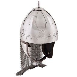 Zeige Details für Spangenhelm mit Wangenklappen und Brünne Bild von Spangenhelm mit Wangenklappen und Brünne