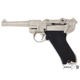Zeige Details für Deutsche Luger-Pistole PO8 Parabellum 1898 vernickelt Bild von Deutsche Luger-Pistole PO8 Parabellum 1898 vernickelt
