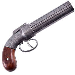 Zeige Details für Sechsläufiger Allen & Thurber Pepperbox-Bündelrevolver von 1837 Replik  Bild von Sechsläufiger Allen & Thurber Pepperbox-Bündelrevolver von 1837 Replik