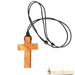 Zeige Details für Anhänger mit Holzkreuz und Lederband Bild von Anhänger mit Holzkreuz und Lederband