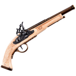 Zeige Details für Englische Steinschlosspistole Hadley 1760 – Elfenbeinfarbene Replik mit Messing-Antik-Finish Bild von Englische Steinschlosspistole Hadley 1760 – Elfenbeinfarbene Replik mit Messing-Antik-Finish