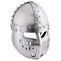 Zeige Details für Normannischer Spangenhelm Wichman mit Gesichtsplatte Bild von Normannischer Spangenhelm Wichman mit Gesichtsplatte