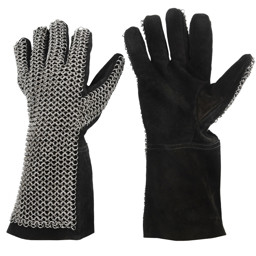 Zeige Details für Fingerhandschuhe mit Kettengeflecht ID6mm unbehandelt  Bild von Fingerhandschuhe mit Kettengeflecht ID6mm unbehandelt