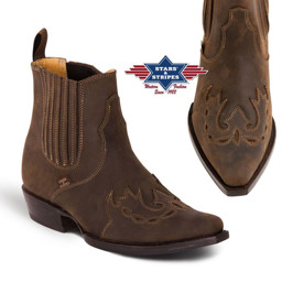 Zeige Details für Westernstiefelette WB-37 braun Bild von Westernstiefelette WB-37 braun