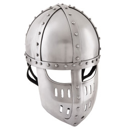 Zeige Details für Hochmittelalter Spangenhelm mit Gesichtsplatte Bild von Hochmittelalter Spangenhelm mit Gesichtsplatte