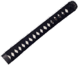 Zeige Details für Samuraischwertgriff m. schwarzer Baumwollwicklung Bild von Samuraischwertgriff m. schwarzer Baumwollwicklung