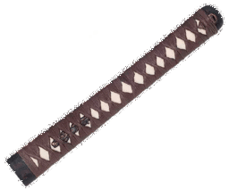 Zeige Details für Samuraischwertgriff m. brauner Lederwicklung Bild von Samuraischwertgriff m. brauner Lederwicklung