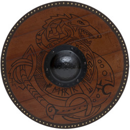 Zeige Details für Wikinger Rundschild „Drache“ aus Holz – mit Drachenmotiv & Schildbuckel – Ø 60 cm Bild von Wikinger Rundschild „Drache“ aus Holz – mit Drachenmotiv & Schildbuckel – Ø 60 cm
