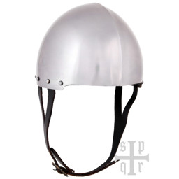 Zeige Details für Mittelalterliche Hirnhaube aus 2 mm Stahl – Schaukampftauglicher Helm des 13. Jahrhunderts Bild von Mittelalterliche Hirnhaube aus 2 mm Stahl – Schaukampftauglicher Helm des 13. Jahrhunderts