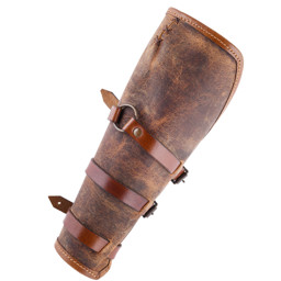 Zeige Details für Armschützer „Sindri“ aus braunem Fettleder – Paar robuster Lederarmschienen für LARP & Reenactment Bild von Armschützer „Sindri“ aus braunem Fettleder – Paar robuster Lederarmschienen für LARP & Reenactment
