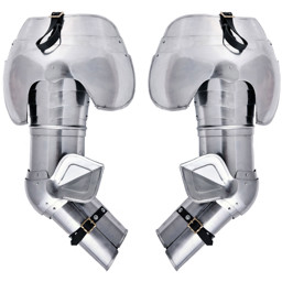 Zeige Details für Komplettes Armzeug aus Stahl – Spätmittelalterliche Rüstung für beide Arme, tragbar & beweglich Bild von Komplettes Armzeug aus Stahl – Spätmittelalterliche Rüstung für beide Arme, tragbar & beweglich