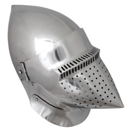 Zeige Details für Hundsgugel Helm um 1400 – Schaukampftauglich aus 2 mm Stahl Bild von Hundsgugel Helm um 1400 – Schaukampftauglich aus 2 mm Stahl