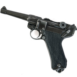 Zeige Details für Deutsche Luger-Pistole P08 Parabellum 1898 – Denix Dekowaffe im Used-Look Bild von Deutsche Luger-Pistole P08 Parabellum 1898 – Denix Dekowaffe im Used-Look