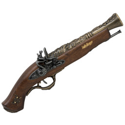 Zeige Details für Deko-Pistole „Jolly Roger“ – Piratenflinte mit Holzdekor-Griff & Ziergravur, 36 cm Bild von Deko-Pistole „Jolly Roger“ – Piratenflinte mit Holzdekor-Griff & Ziergravur, 36 cm