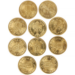 Zeige Details für Florin Johann von Böhmen – Münzreplik 10er-Set (1325–1353) Bild von Florin Johann von Böhmen – Münzreplik 10er-Set (1325–1353)