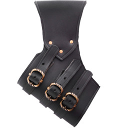 Zeige Details für Verstellbarer Schwerthalter aus schwarzem Leder mit Messingschnallen – Mittelalter & LARP Schwertgehänge Bild von Verstellbarer Schwerthalter aus schwarzem Leder mit Messingschnallen – Mittelalter & LARP Schwertgehänge