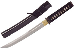 Zeige Details für Aikuchi Tanto John Lee – Handgeschmiedetes Samuraimesser aus 1045 Kohlenstoffstahl mit Rochenhaut-Griff und Sammlerbox Bild von Aikuchi Tanto John Lee – Handgeschmiedetes Samuraimesser aus 1045 Kohlenstoffstahl mit Rochenhaut-Griff und Sammlerbox