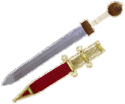Zeige Details für Gladiusschwert Pompeji mit Scheide Bild von Gladiusschwert Pompeji mit Scheide