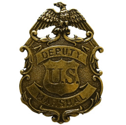 Zeige Details für Abzeichen  U.S. Deputy Marshal  mit Adler messingfarben Bild von Abzeichen  U.S. Deputy Marshal  mit Adler messingfarben