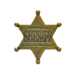 Zeige Details für Sheriffstern messingfarben Bild von Sheriffstern messingfarben