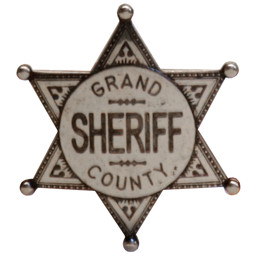 Zeige Details für Sheriffstern Grand County silberfarben Bild von Sheriffstern Grand County silberfarben