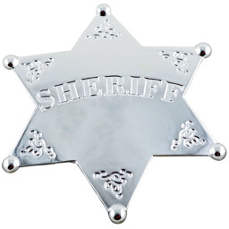 Zeige Details für Sheriffstern versilbert Bild von Sheriffstern versilbert