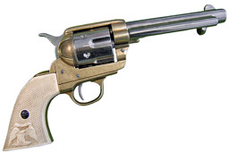 Bild von Colt Peacemaker 1873 5,5"  messing/vernickelt