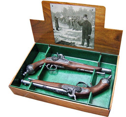 Zeige Details für Duell-Pistolensatz 2-teilig Italien 1825 Bild von Duell-Pistolensatz 2-teilig Italien 1825