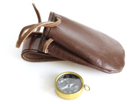 Zeige Details für Kompass mit Lederhülle Bild von Kompass mit Lederhülle