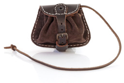 Zeige Details für Mittelalter Gürteltasche aus Wildleder – dunkelbraun Bild von Mittelalter Gürteltasche aus Wildleder – dunkelbraun