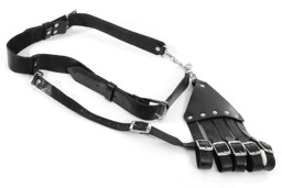 Zeige Details für Rapiergehänge aus schwarzem Leder – Mittelalterlicher Schwertgürtel für Rapiere, Säbel und Schwerter – Hochwertiges Bandelier aus Rindsleder Bild von Rapiergehänge aus schwarzem Leder – Mittelalterlicher Schwertgürtel für Rapiere, Säbel und Schwerter – Hochwertiges Bandelier aus Rindsleder