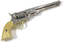 Bild von Colt Modell Navy USA 1851 silber ziseliert