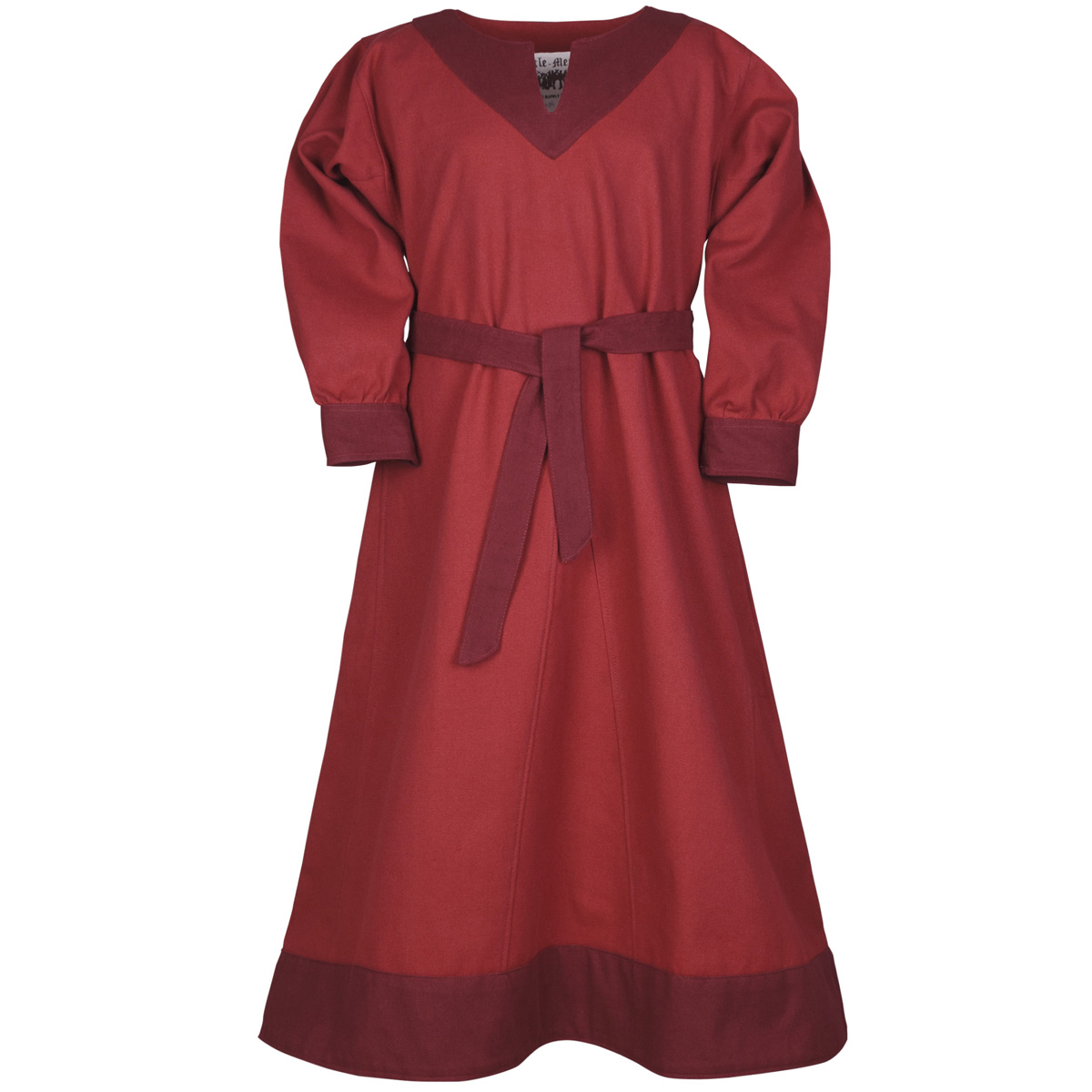 Bild von Kinder-Wikingerkleid Solveig rot/bordeaux