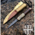 Bild von Wikingermesser aus Damaststahl mit Rabenmotiv