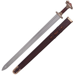 Bild von Vendelzeit-Schwert mit Messingheft und Scheide