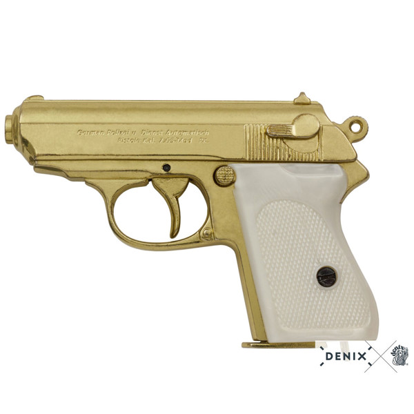 Bild von Deutsche Polizeipistole Walther PPK 1931 goldfarben