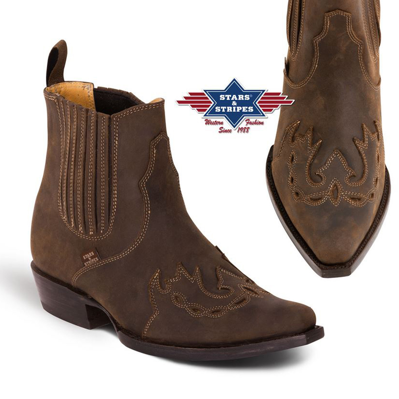 Bild von Westernstiefelette WB-37 braun