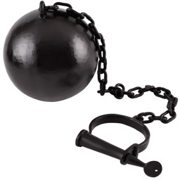 Zeige Details für Sträflingskugel (Fußschelle mit Kette und Eisenkugel)  Bild von Sträflingskugel (Fußschelle mit Kette und Eisenkugel)