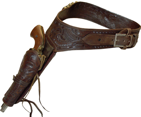 Westernholster m. Punzierungen braun