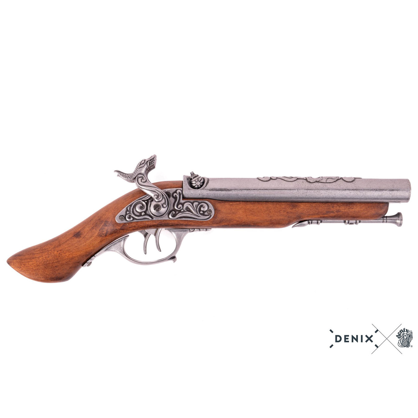 Bild von Doppellaüfige Piratenpistole 18. Jhdt. grau