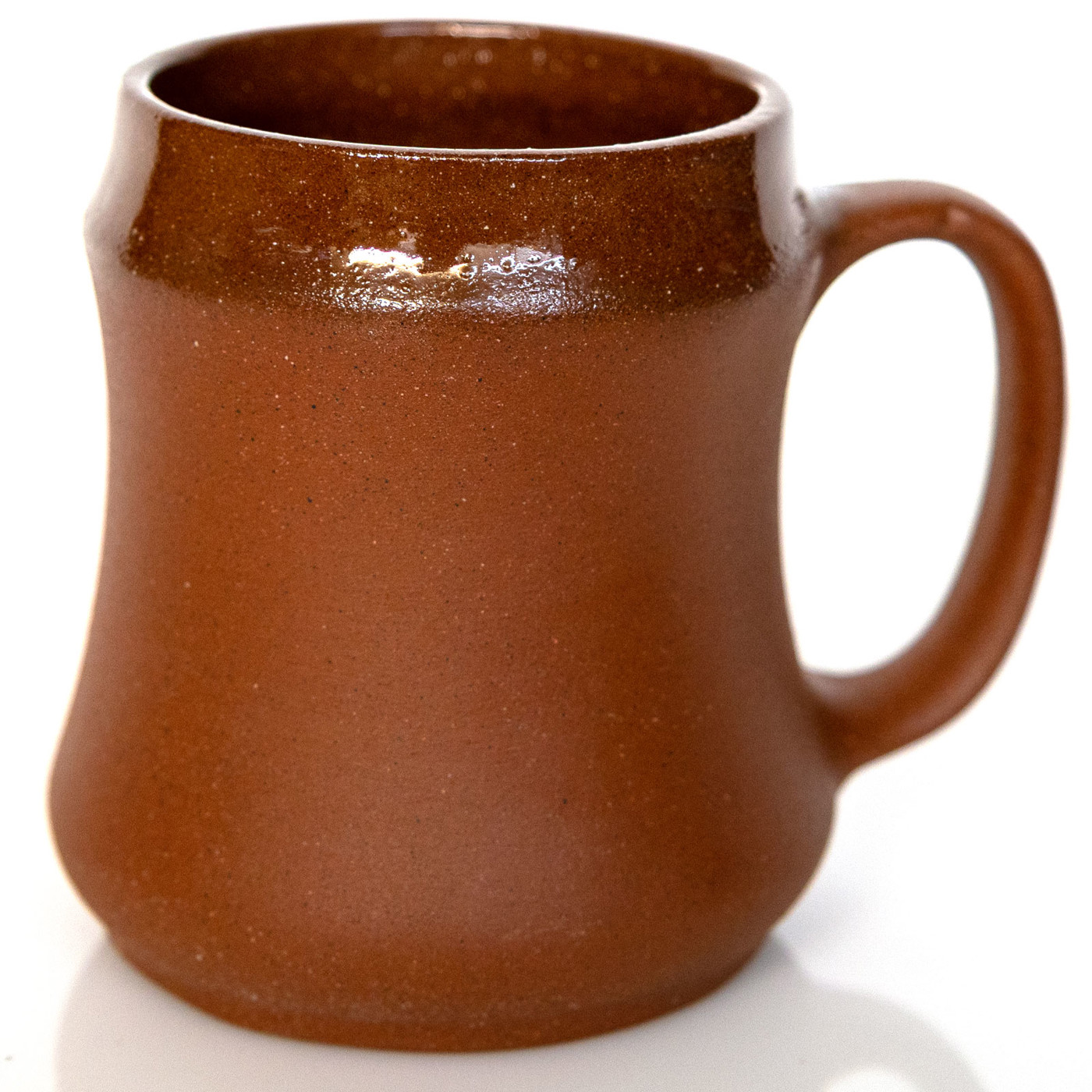 Bild von Henkelbecher aus Ton 0,2 l – Natur / Transparent glasiert – Historischer Trinkbecher